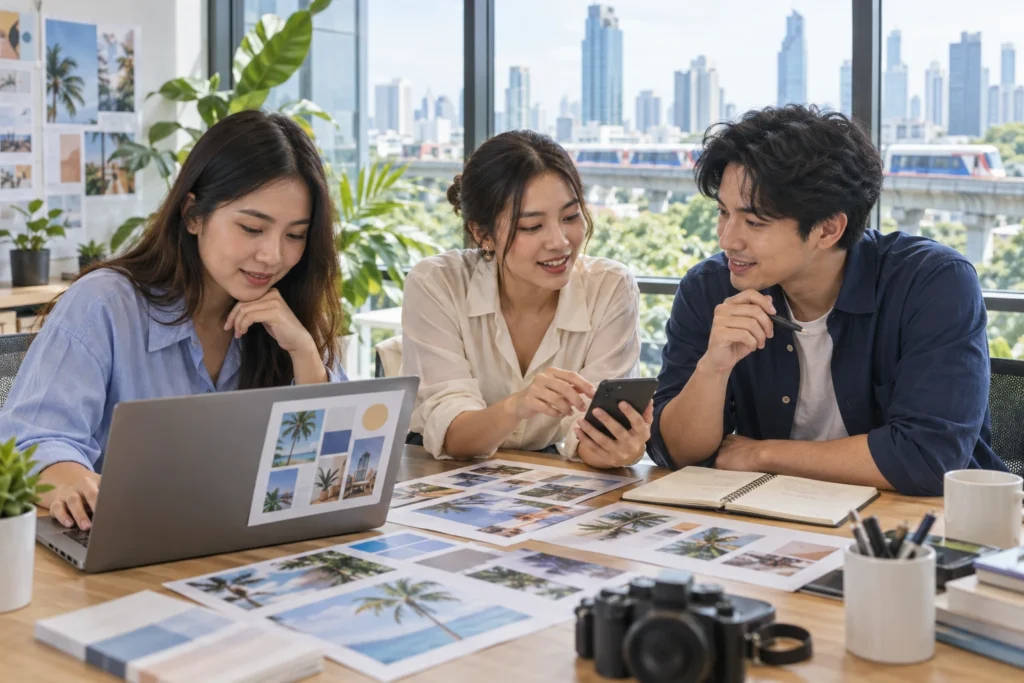 タイ向けSNS運用の打ち合わせ