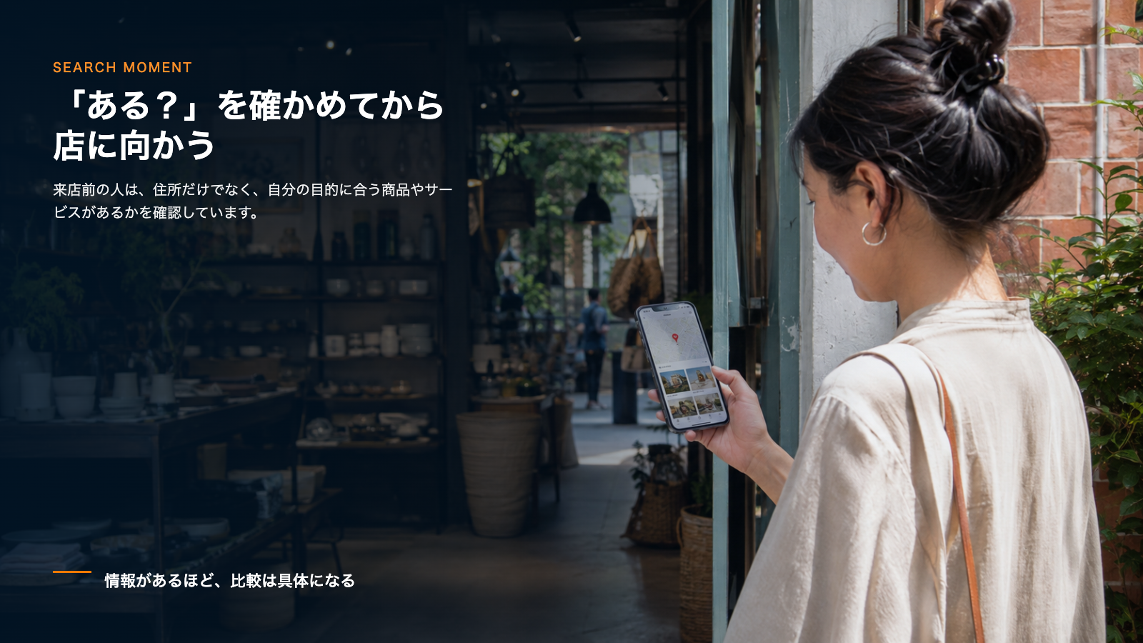 タイの店舗を訪れる前に商品情報を確認する来店検討者