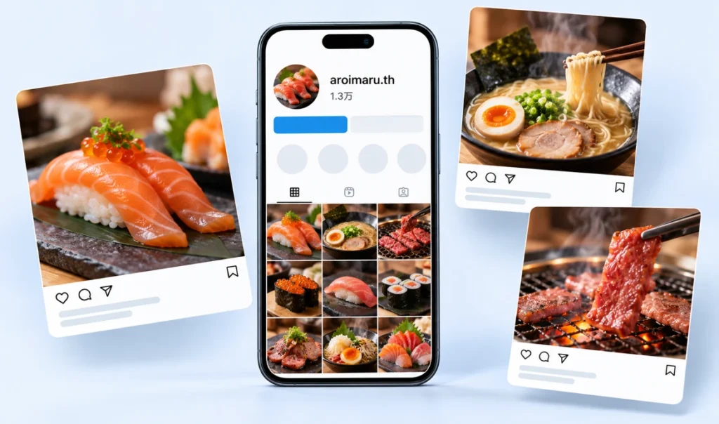 自社メディアAroimaruの公式Instagram（フォロワー約1.3万人）